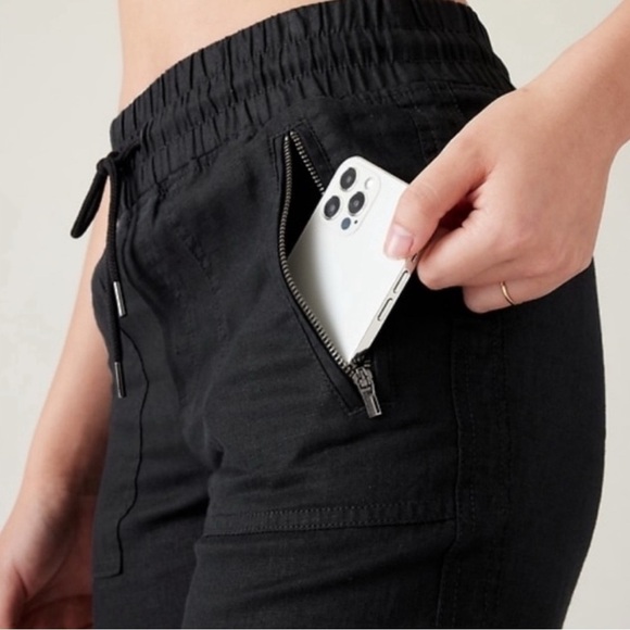 Athleta Cabo Linen Joggers Size 2 - Picture 2 of 7